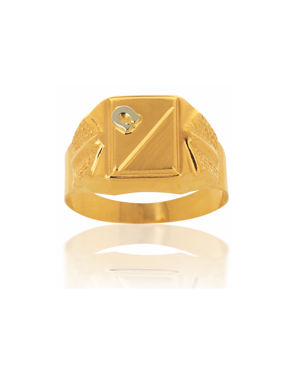Chevalière or jaune DARREN 750/1000