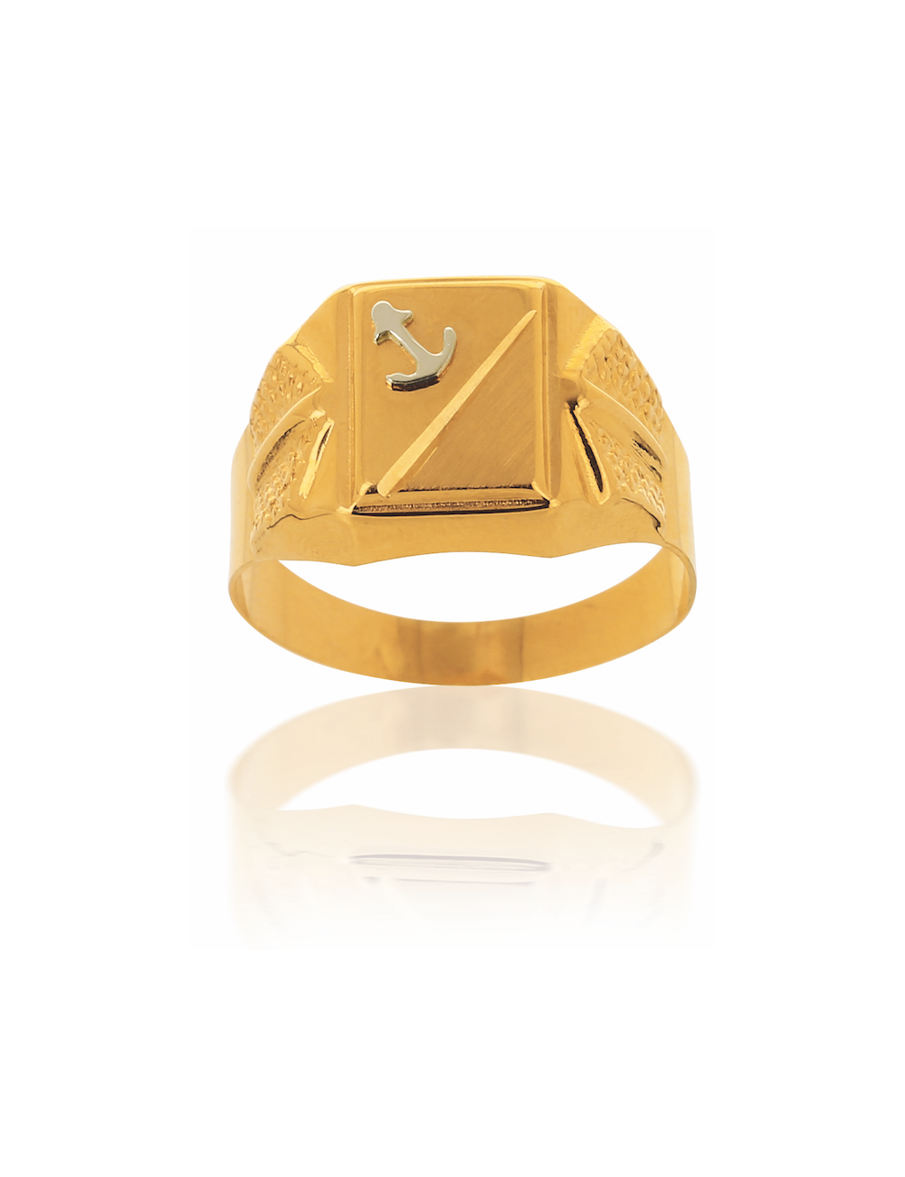 Chevalière or jaune DAVY 750/1000