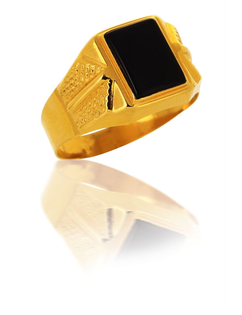 Chevalière DOMINIQUE or jaune 750/1000