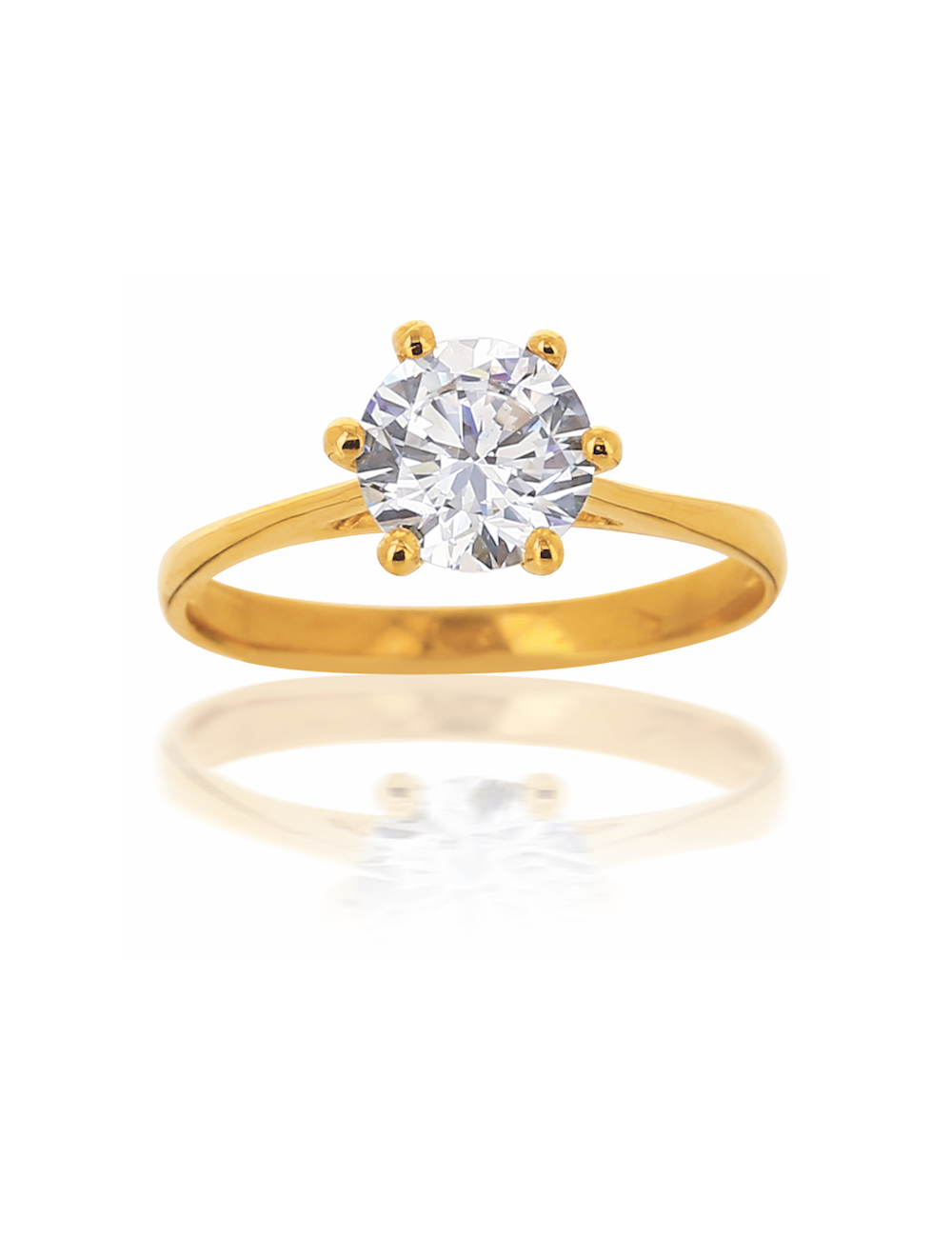 SOLITAIRE AHAVA OR JAUNE 750/1000