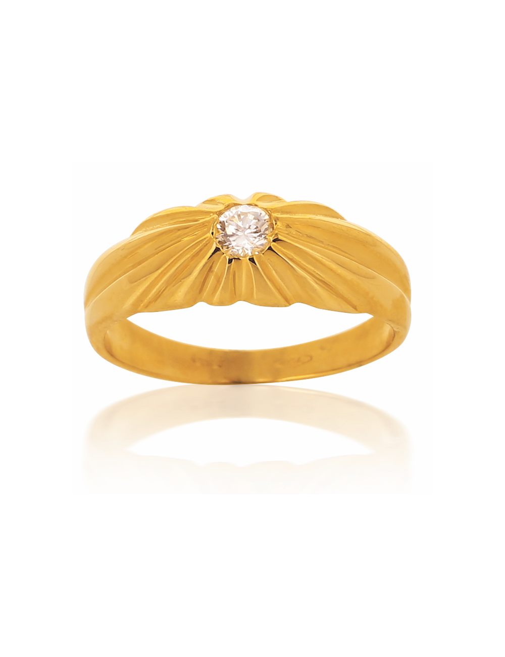 CHEVALIERE BASTIEN EN OR JAUNE 750/1000