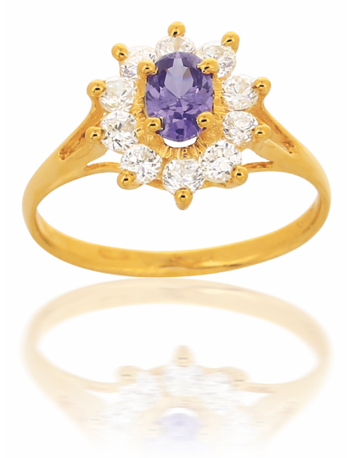 Solitaire CHIARA violette 750/1000