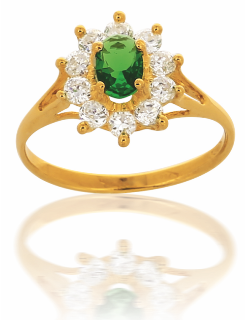 Solitaire CRYSTAL Vert 750/1000