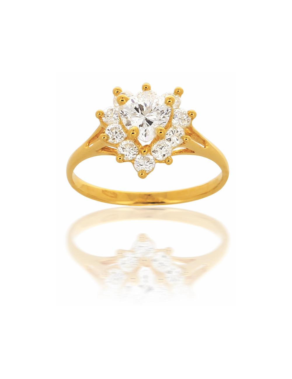 Solitaire DALHIA Blanche 750/1000