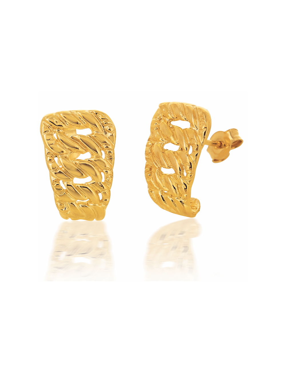 Boucle d'oreilles maille USA INFINIA 750/1000