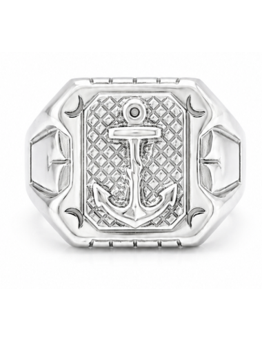 Chevalière ANCRE argent