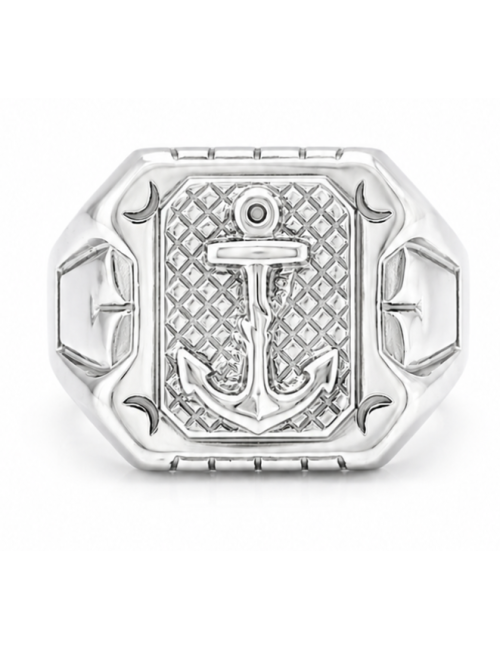 Chevalière ANCRE argent