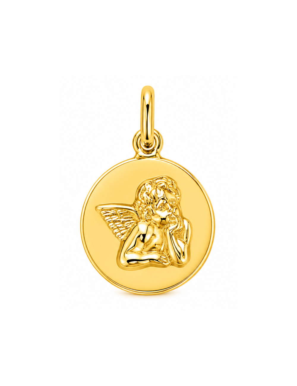 Pendentif Rond Ange 375/1000