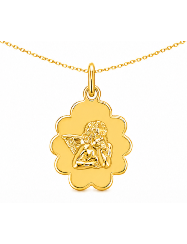 Pendentif Ovale Ange 375/1000