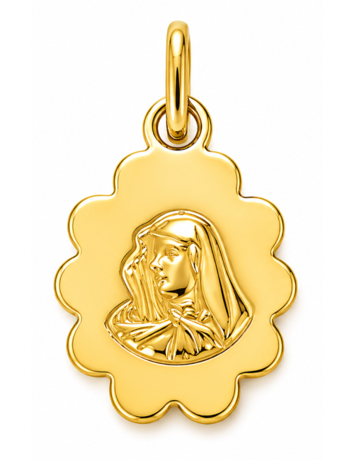 Pendentif vierge or jaune