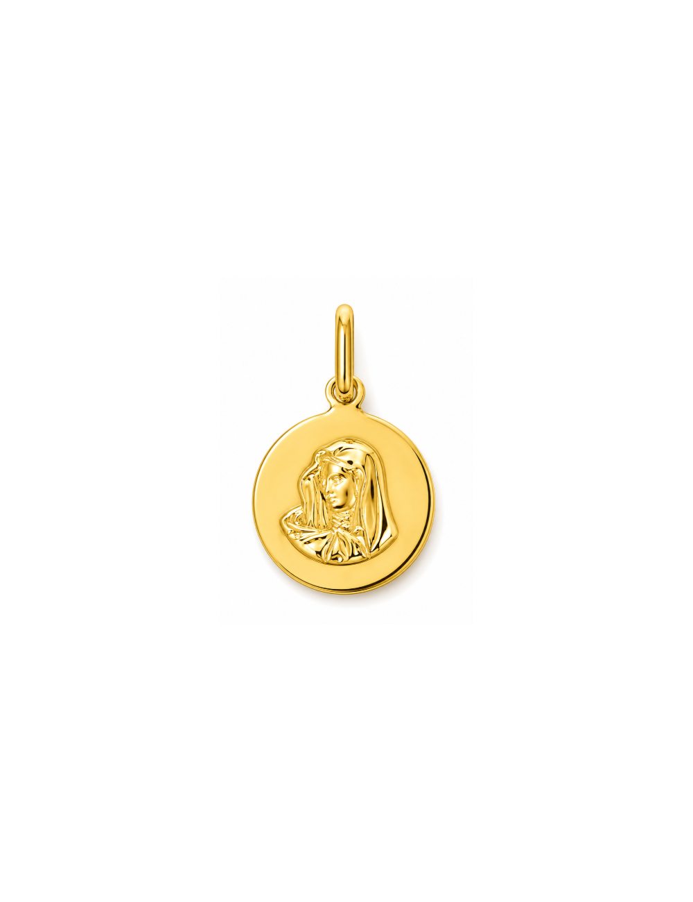 Pendentif Rond Vierge 375/1000