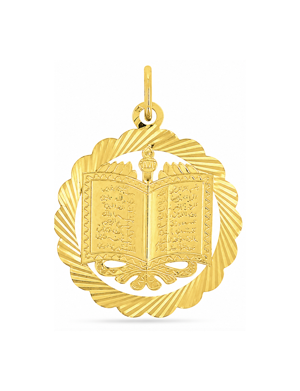 Pendentif Livre Coran 750/1000 + Chaîne Offerte