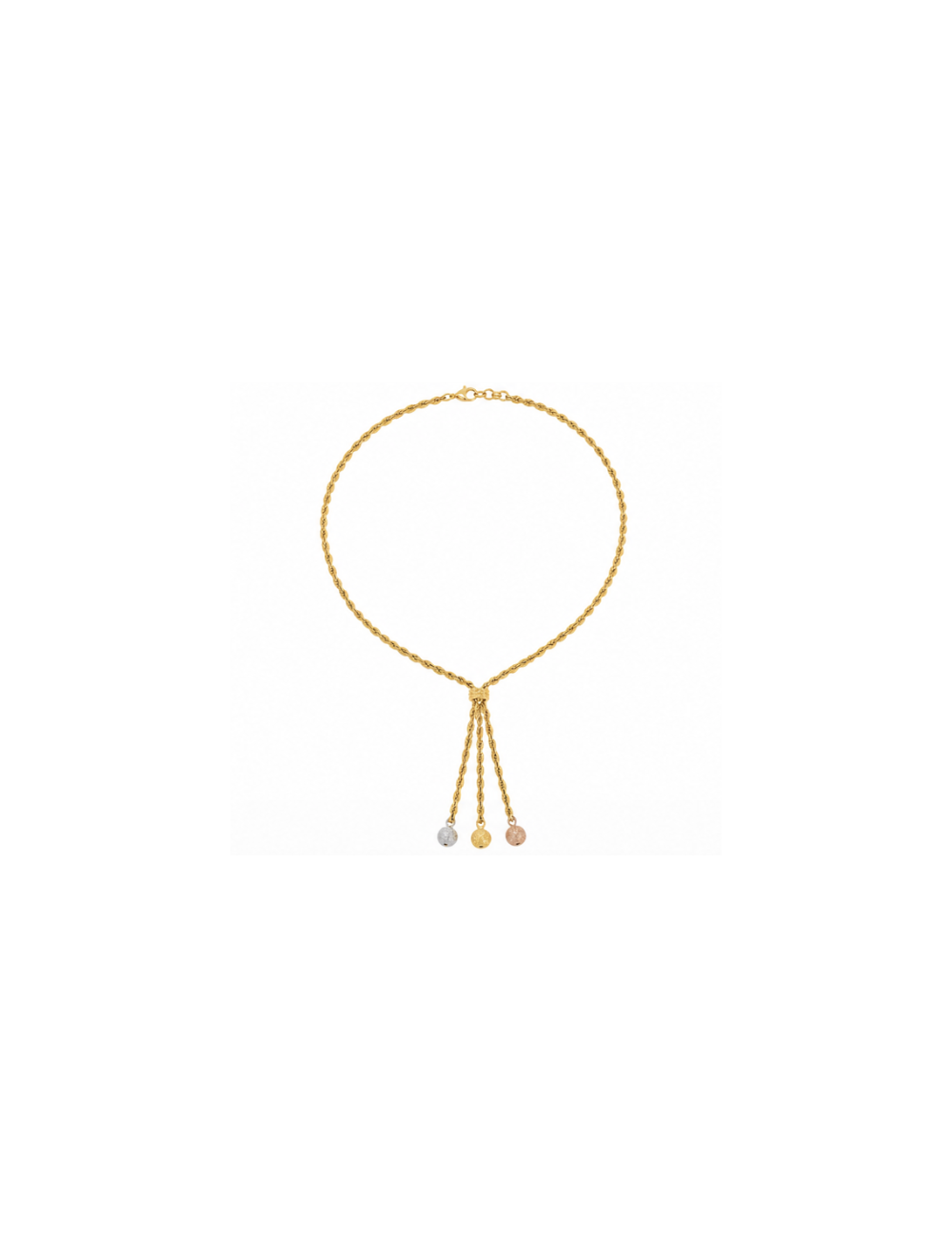 Collier Boule Tricolore 750/1000