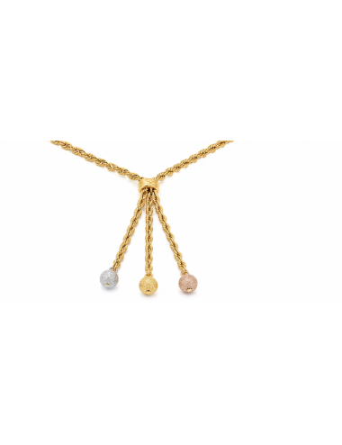 Collier Boule Tricolore 750/1000