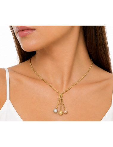 Collier Boule Tricolore 750/1000