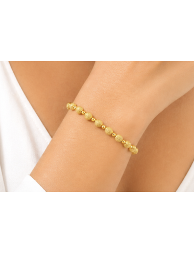 Bracelet Boule Satiné Sablé 750/1000