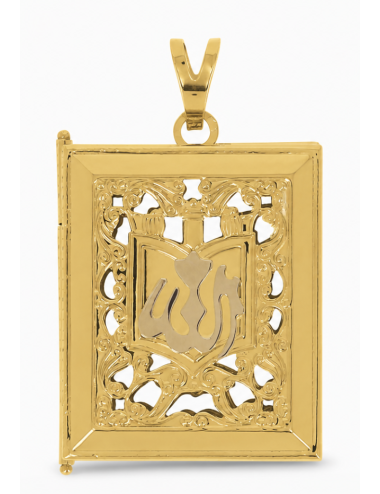 Pendentif Livre Coran 750/1000 + Chaîne Offerte