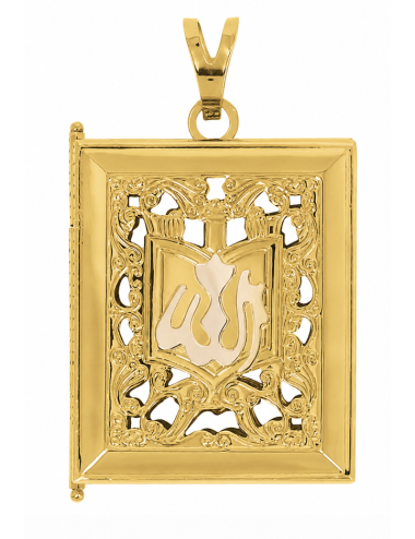 Pendentif Livre Coran 750/1000 + Chaîne Offerte