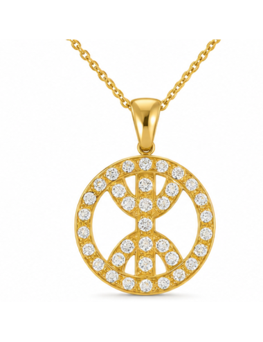 Pendentif Kabyle Brillant 750/1000 + Chaîne Offerte