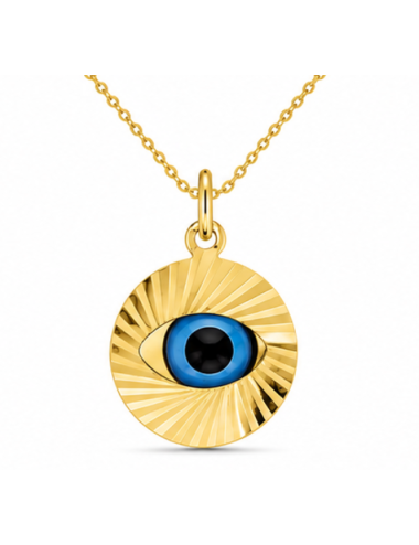 Pendentif Oeil II 750/1000 + Chaîne Offerte