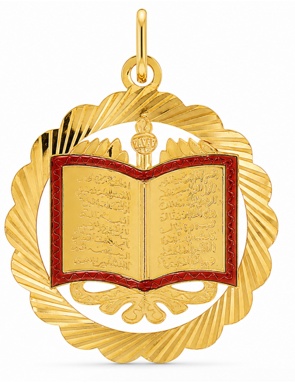 Pendentif Livre Coran 750/1000 + Chaîne Offerte