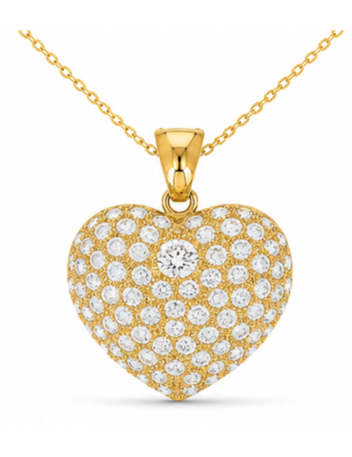 Pendentif Julia Coeur 750/1000 + Chaîne Offerte