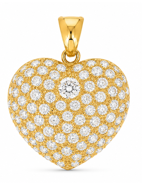 Pendentif Julia Coeur 750/1000 + Chaîne Offerte