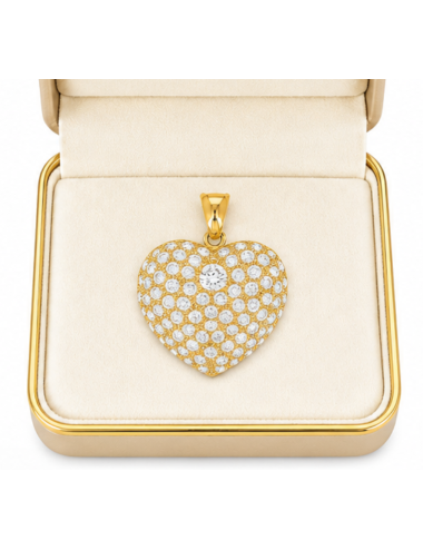 Pendentif Julia Coeur 750/1000 + Chaîne Offerte