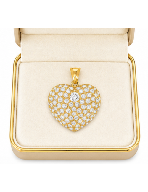 Pendentif Julia Coeur 750/1000 + Chaîne Offerte