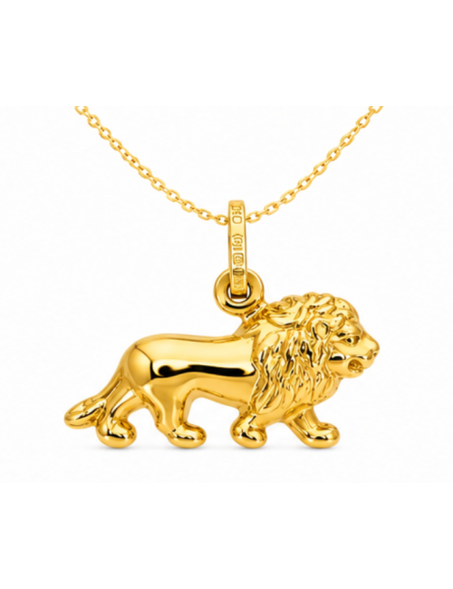 Pendentif Lion 750/1000 + chaîne offerte