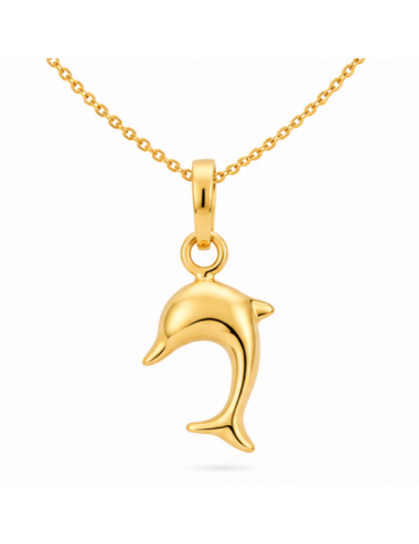 PENDENTIF Dauphin EN OR + CHAINE