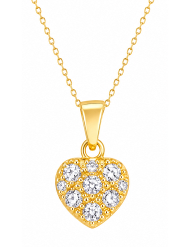 Pendentif Cœur Or Jaune + chaîne
