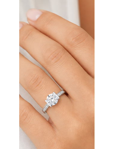 SOLITAIRE ALEXANDRA OR BLANC