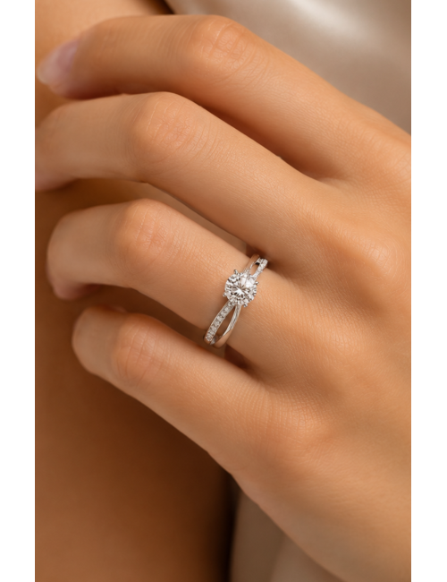 SOLITAIRE AMELIA OR BLANC