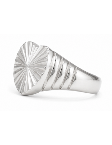 Chevalière Coeur Argent