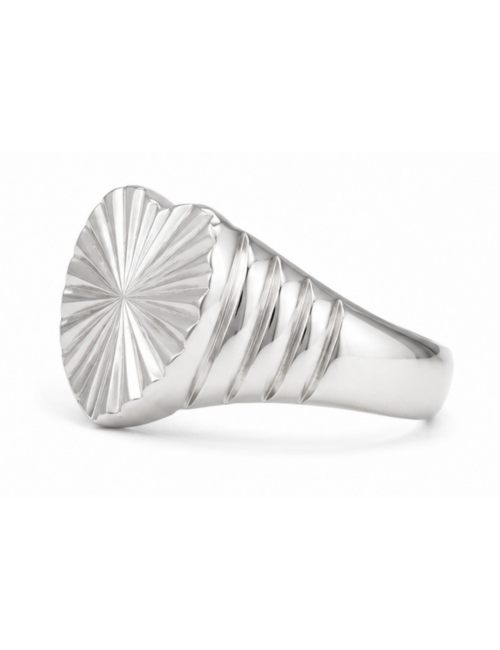 Chevalière Coeur Argent