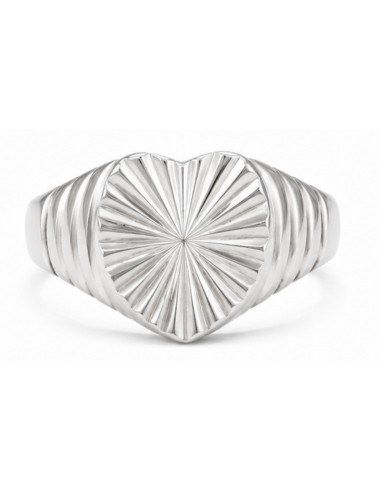 Chevalière Coeur Argent