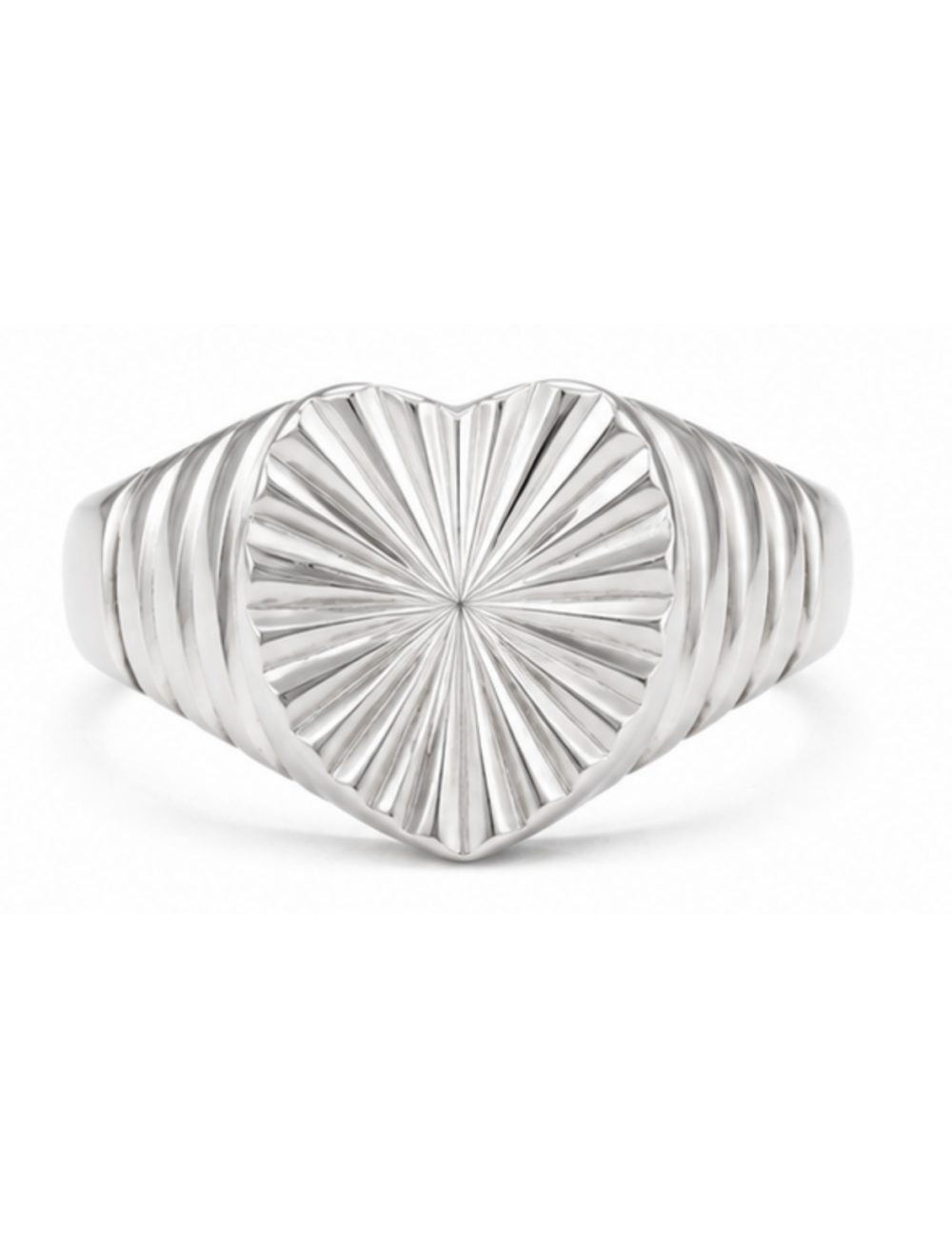 Chevalière Coeur Argent