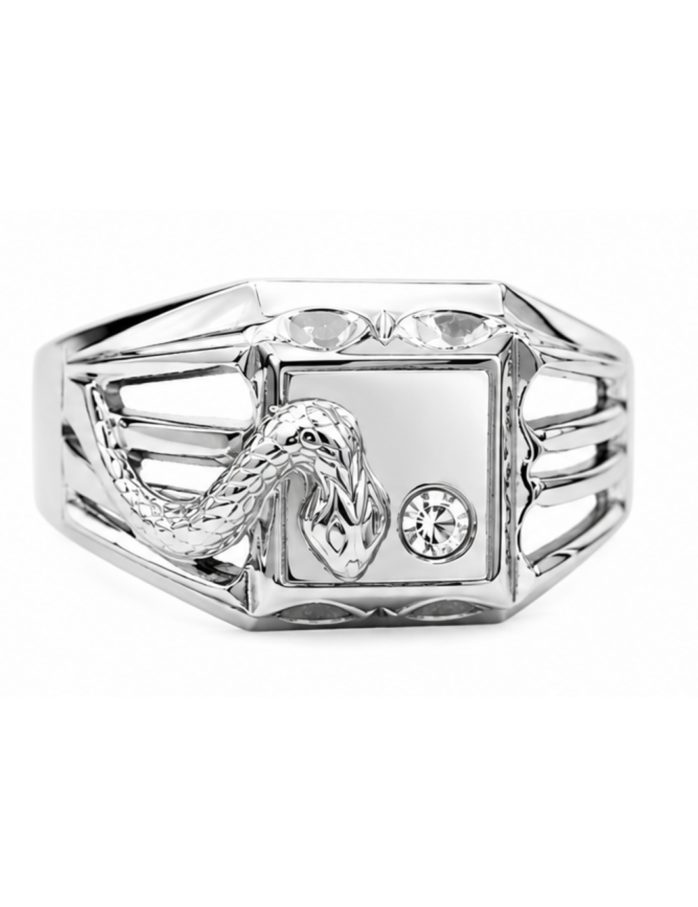 Chevalière Serpent Argent