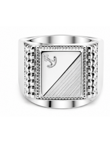 Chevalière ancre Argent