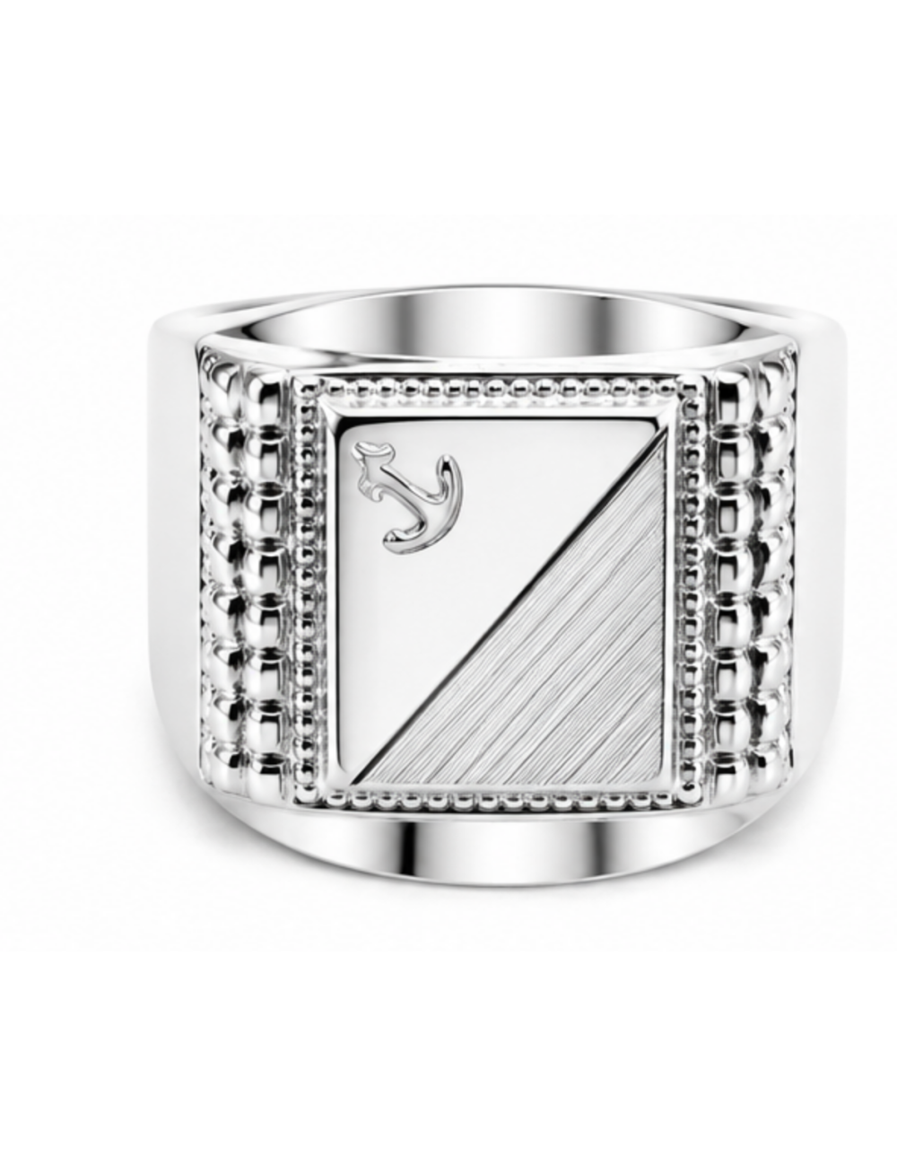 Chevalière ancre Argent