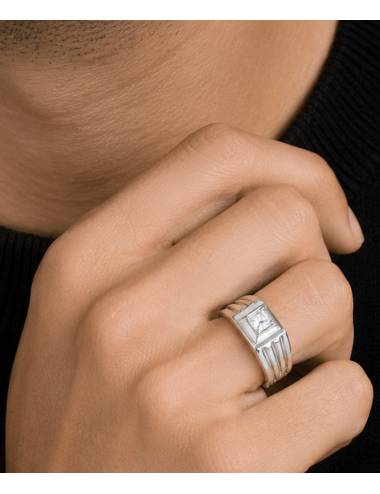 Chevalière Stone Argent