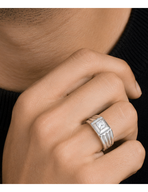 Chevalière Stone Argent
