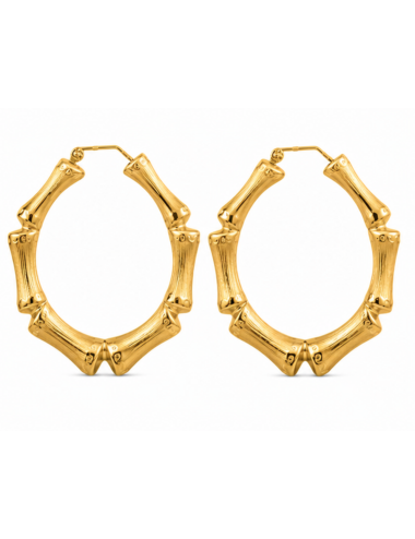 Boucles d'oreilles Bambou Or