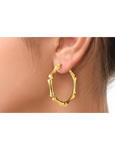 Boucles d'oreilles Bambou Or