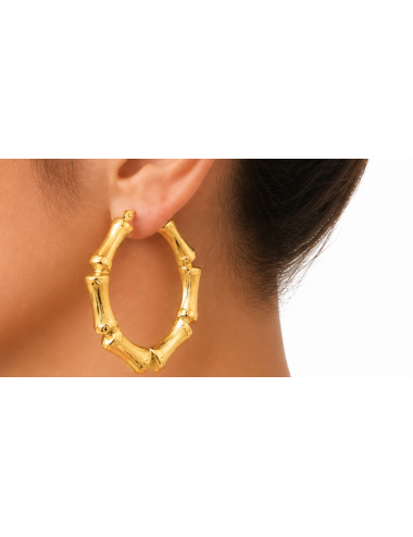 Boucles d'oreilles Bambou Or