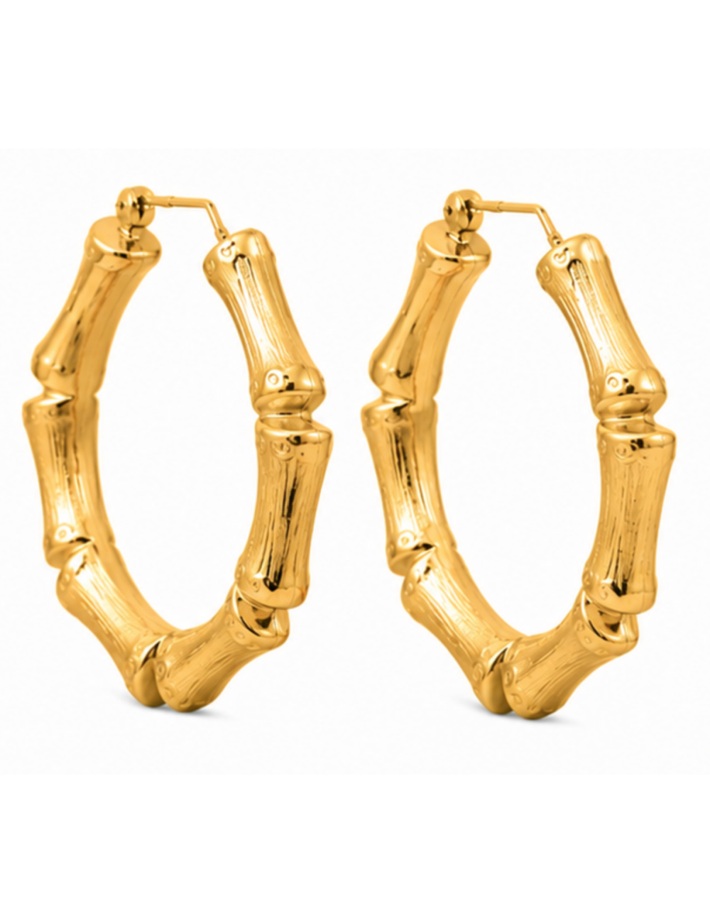 Boucles d'oreilles Bambou Or