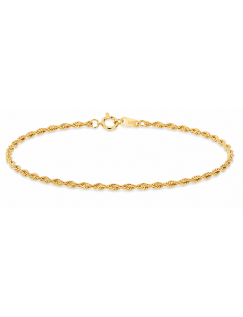 Bracelet Corde Or Jaune
