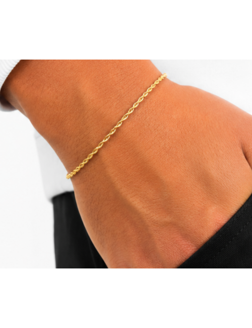 Bracelet Corde Or Jaune