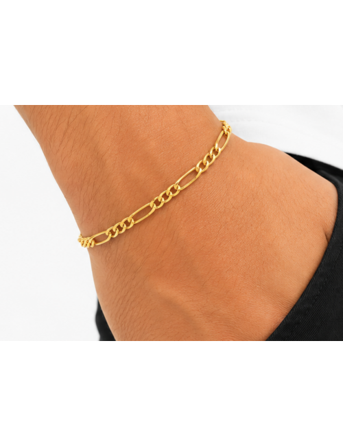 Bracelet Maille Alternée 1/3 Or